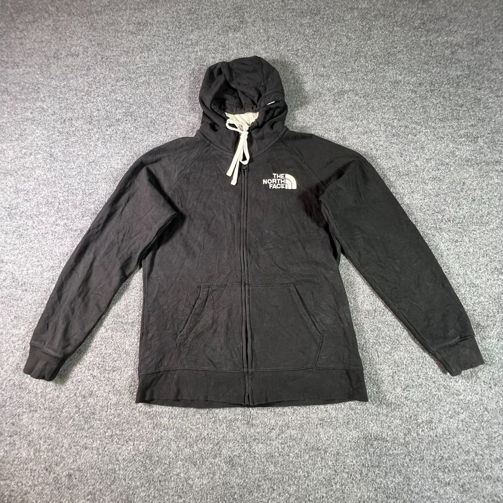 The North Face Hoodie Womens XL Black Full Zip Hooded Raglan Sleeve Everyday